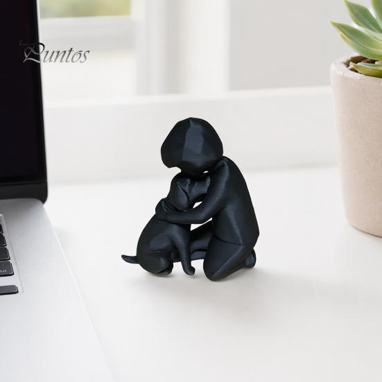 Modern Minimalist Ornament Mini Size Ornament, 3D Printed One-Piece Molding Figurine, Imitation Stone Small Decorative Sculpture Texture Stable