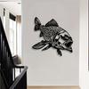 One Piece Fish Metal Wall Art Fish Statue Mural Weather Resistant Garden Decor Patio Fence Sculpture Christmas New Year Gift