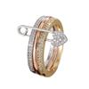 Tricolor Detachable Women's Ring: Micro-Paved Zirconia Bestseller