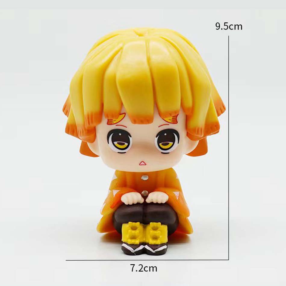 New Demon Slayer Akaza Upper Head Movable Chibi Cute Action Figure Anime Peripheral Collectible For Anime Fans Desktop Gift
