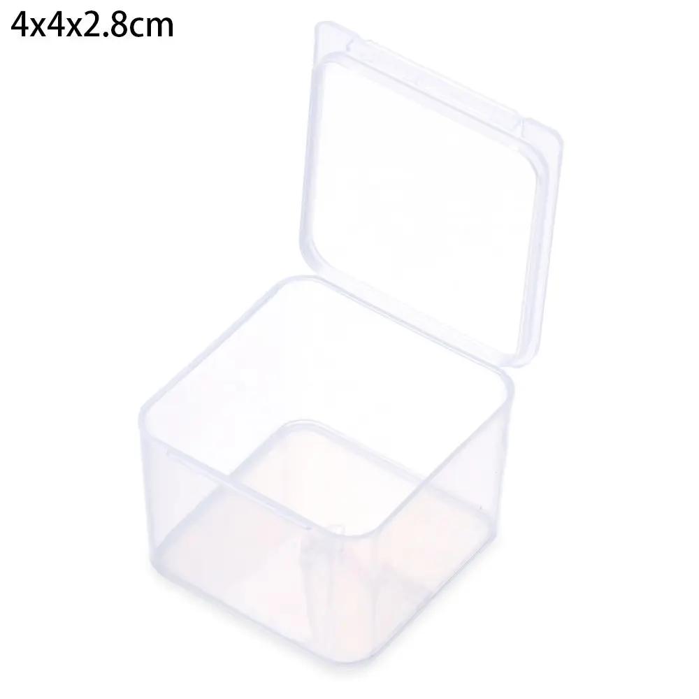 Multi Sizes Transparent Storage Box Square Small Items Case Jewelry Beads Container Fishing Tools Box Sundries Organizer Case