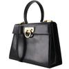 Salvatore Ferragamo Gancini Handbag O21.2181 2WAYShoulder black Calfskin Women Used