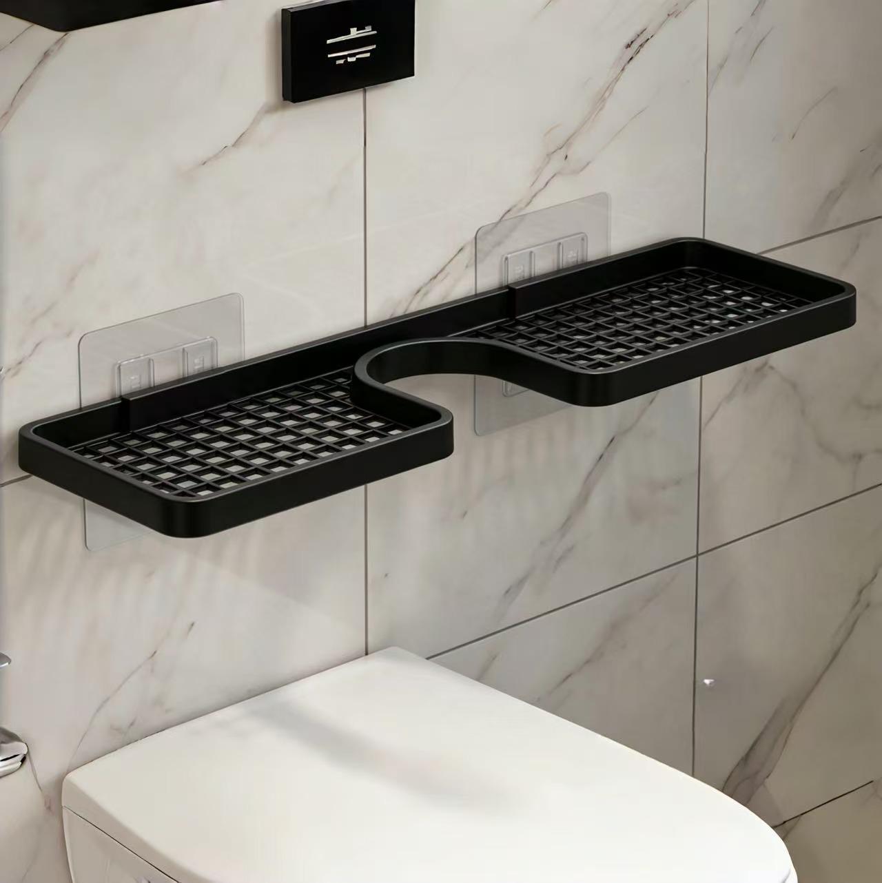 Wall-Mounted Bathroom Vanity Mirror with Shelf & Faucet Hole-Free Sink Storage.
