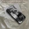 Black Cat Pattern Black Glass Phone Case Suitable for Samsung Galaxy S26 S25 S24 S23 S22 S21 S20 FE/Ultra/Plus Anti Drop