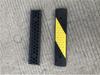 2cm High Mini Rubber Speed Bump and Bicycle Buffer with Yellow-Black Stripes for Parking Space Division