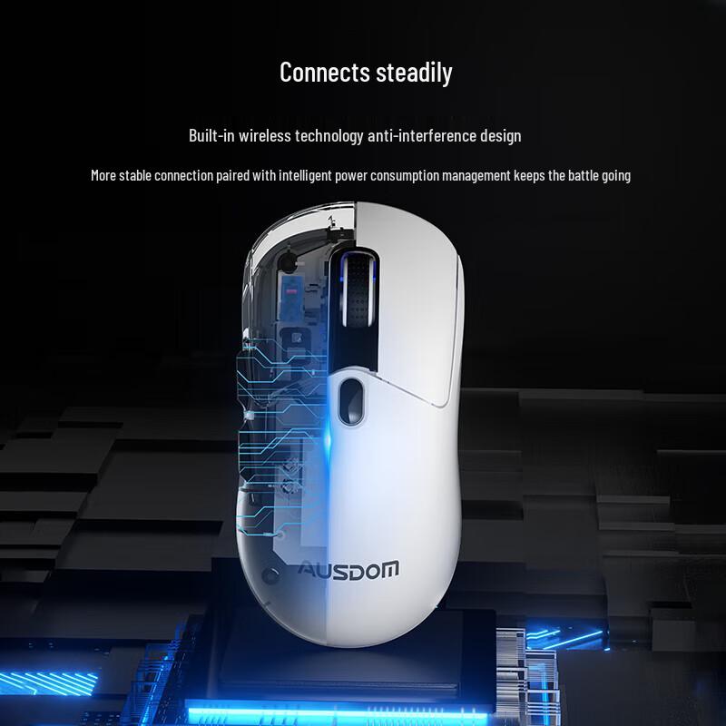 AUSDOM G01 Tri-Mode Wireless Ergonomic Mouse