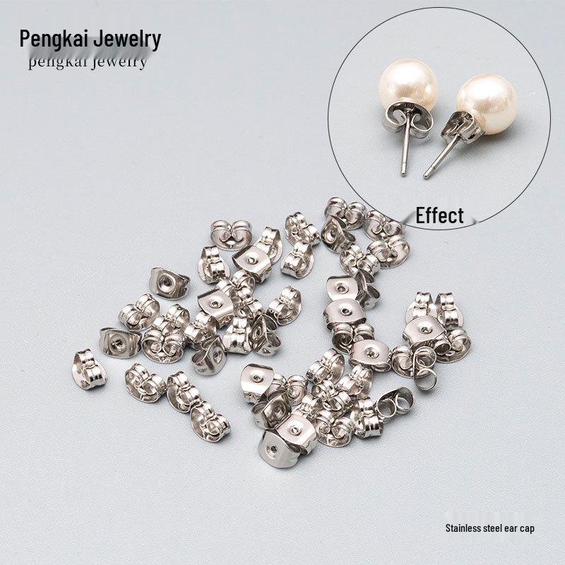 DIY Jewelry Accessories: Hypoallergenic Silicone Earring Backs & Stainless Steel Ear Plugs