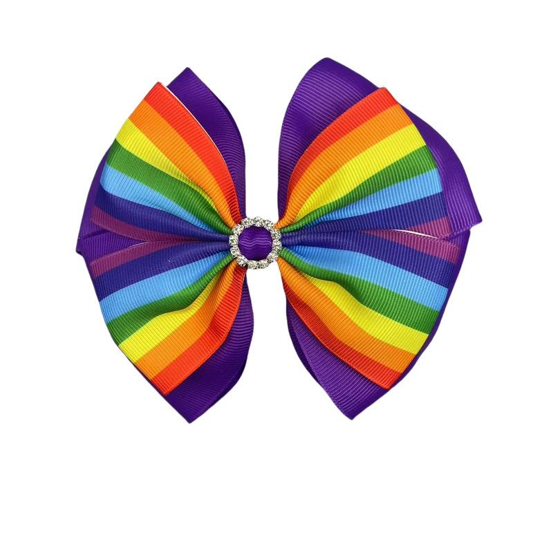 Rainbow Gradient Bow Hair Clip for Girls - Baby & Child Hair Accessory