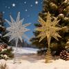 1pc Christmas Tree Topper With Lights, Xmas Five-pointed Star Ornaments, Christmas Tree Iron Hat, Christmas Tree Topper