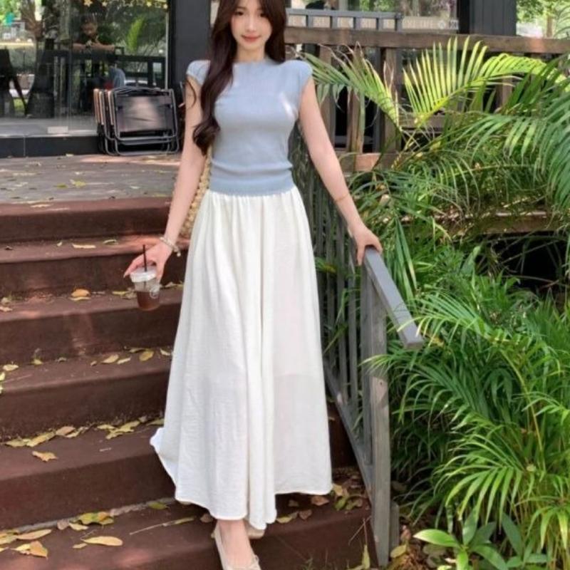 Pantaloni Larghi in Chiffon Leggeri a Doppio Strato Estivi da Donna a Vita Alta con Drappeggio Culotte Eleganti a Linea A Pantaloni Larghi
