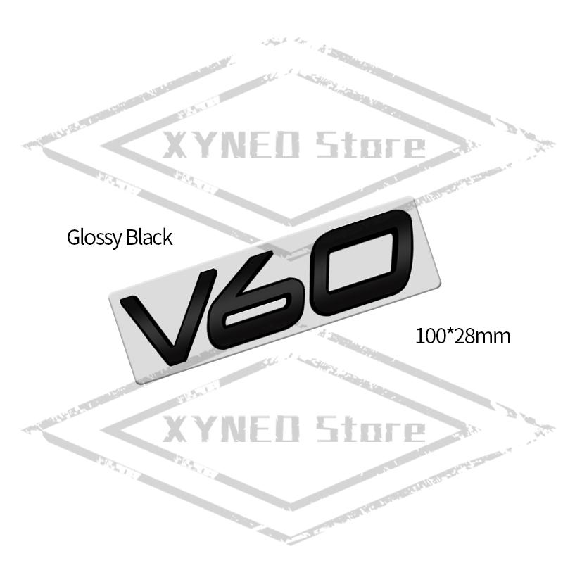 Car Sticker Metal For Volvo XC40 XC60 XC90 XC70 S60 S90 V40 V60 V70 D2 D3 D4 D5 D6 D7 D8 AWD Glossy Black Emblem Trunk Decal
