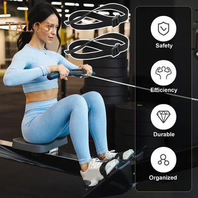 2 pezzi cinghia per piedi per vogatore cinghia per piedi regolabile resistente cinghia di ricambio per attrezzatura fitness multifunzionale cinghia ausiliaria con fibbia