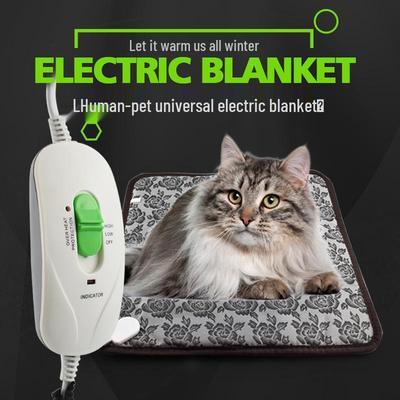Overseas Exclusive Waterproof 110V Pet Heating Pad: Adjustable Temperature, Scratch & Bite Resistant Electric Blanket.