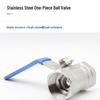 1-Inch 304 Stainless Steel Ball Valve Q11F-16P - Internal Thread Switch, 1P Type, 4 Points