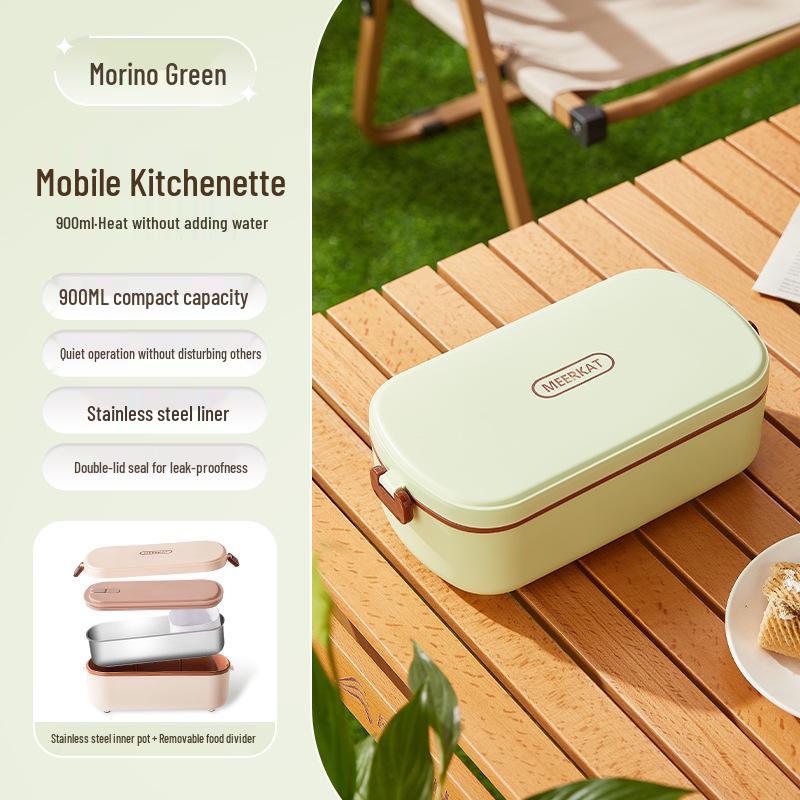 Electric Heated Insulated Lunch Box for Office Workers – Steams Hot Rice and Dishes, Plug-in.