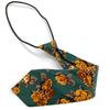 6CM Floral Lazy-tie Rubber Band Neckties For Women College Girls Shirt Uniform Neckwear Korean Style Narrow Knot Free Small Ties