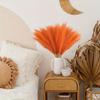 20pcs Vivid Orange Imitation Pampas Grass Set - 22 Inches High for Bohemian Home and Wedding Decor, No Vase Included