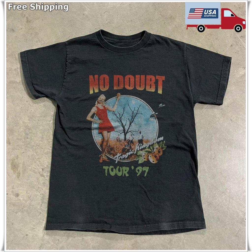No Doubt Tragic Kingdom 1997 Tour T-Shirt Vintage Rock Band Graphic Tee S-5XL