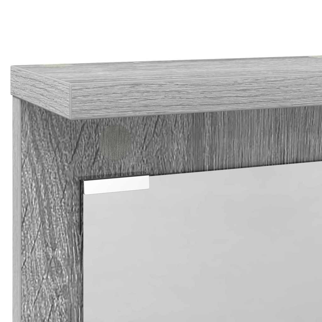 Wall Mounted Coat Rack in Grey Sonoma 84 x 10 x 80 cm