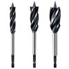 Ruiqi Hex Shank Four-Edge Wood Drill Bit for Door Lock and Drawer Hole Cutting