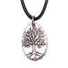 Tree of Life Nature Growth Pendant Antique Bronze Metal Daughter Choker Necklace Trendy Gift