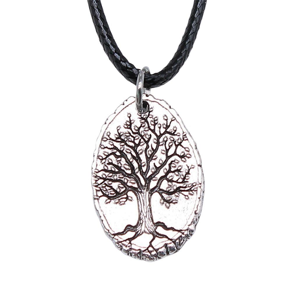 Tree of Life Nature Growth Pendant Antique Bronze Metal Daughter Choker Necklace Trendy Gift