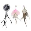 Steel Wire Feather Cat Toy Stick Replace Feather Accessories Cat Teaser Pet Toy