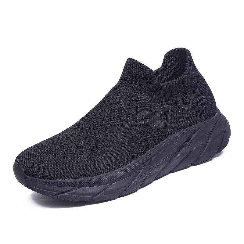New men's large size fly-woven casual sports shoes soft-soled walking shoes thick-soled support