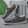 Large size men's canvas shoes, light and breathable linen wide cloth shoes