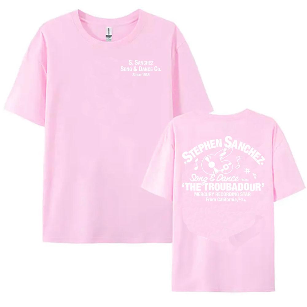 Stephen Sanchez Song & Dance Co. T-Shirt Sommer Kurzarm Unisex Streetwear Lässig Sänger Grafik T-Shirts