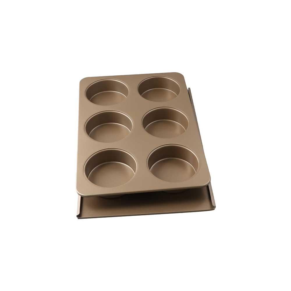 Non-stick Carbon Steel Easy To Release Home Muffin Tray Hamburger Bun Mold Loaf Pan Baking Tool