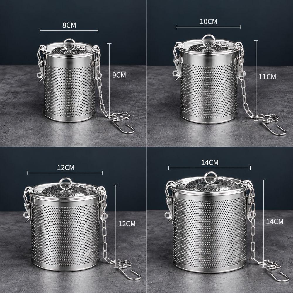 Perforated Stew Seasoning Strainer With Lid Brine Basket Filter Bag  for Braised Cooking