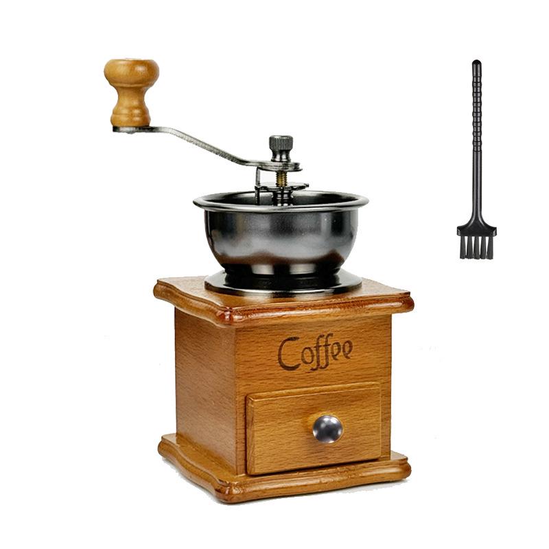 Retro Solid Wood Manual Coffee Bean Grinder