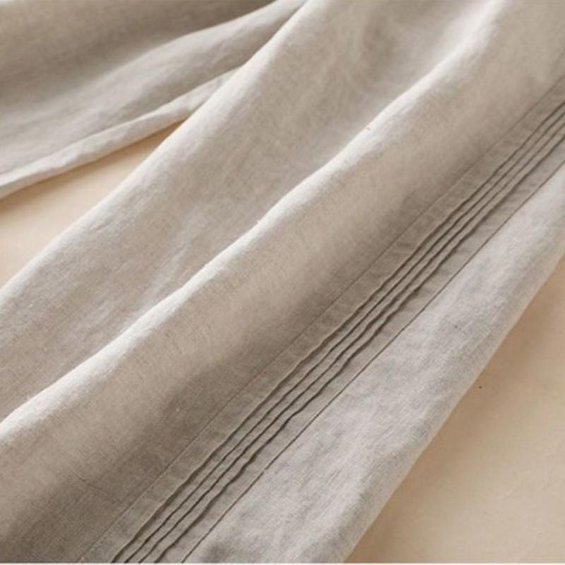Cotton and Linen Wide Leg Pants for Women In Summer 2025, New Style Pants for Women, Loose Fit, Slimming, High Waist, Thin Straight Leg Casual Pants