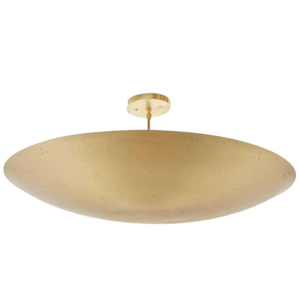 6 Light Elegant Ceiling Flushmount Light Pendant Mid Century Modern Raw Bras