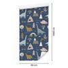 Wallpaper Colorful dinosaurs rainbows clouds for living room and bedroom 50x1000