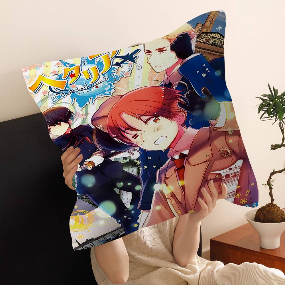 Hetalia World Stars Anime Pillow Cover Sofa Cushion Cover Home Room Decoration Children Gift