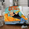 Johnny Bravo Theme Printed Blanket - Perfect for Couch, Bed, Travel & Outdoor Use | Machine Washable, Cozy & Durable.