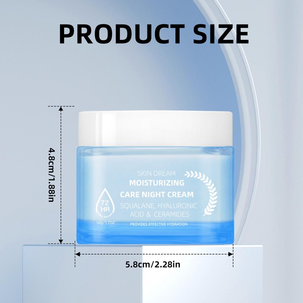 Hydrating Night Cream 50g – Intensive Hyaluronic Acid Moisturizing Care