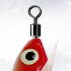8CM/5.3G Shrimp Bait with Squid Jig Hook Swivel Luminous Realistic Bionic Artificial Lure Saltwater Freshwater Bass Walleye Trout Fishing Accessories