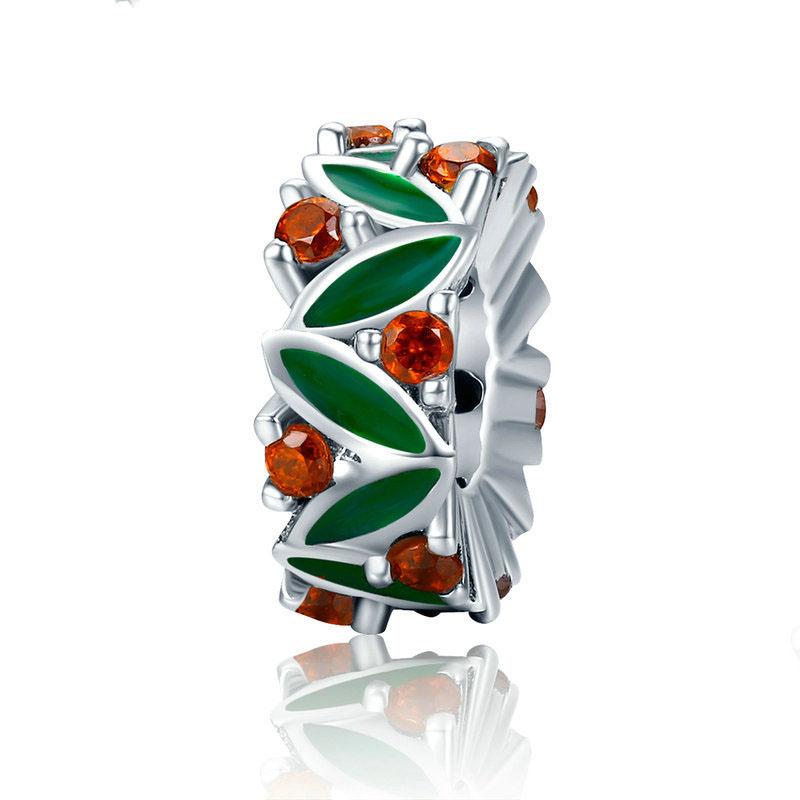 New Christmas Gift Red Strawberry Tree Hat Diy Bead Fit Original Charms Silver 925 Bracelet For Girl Fashion Jewelry