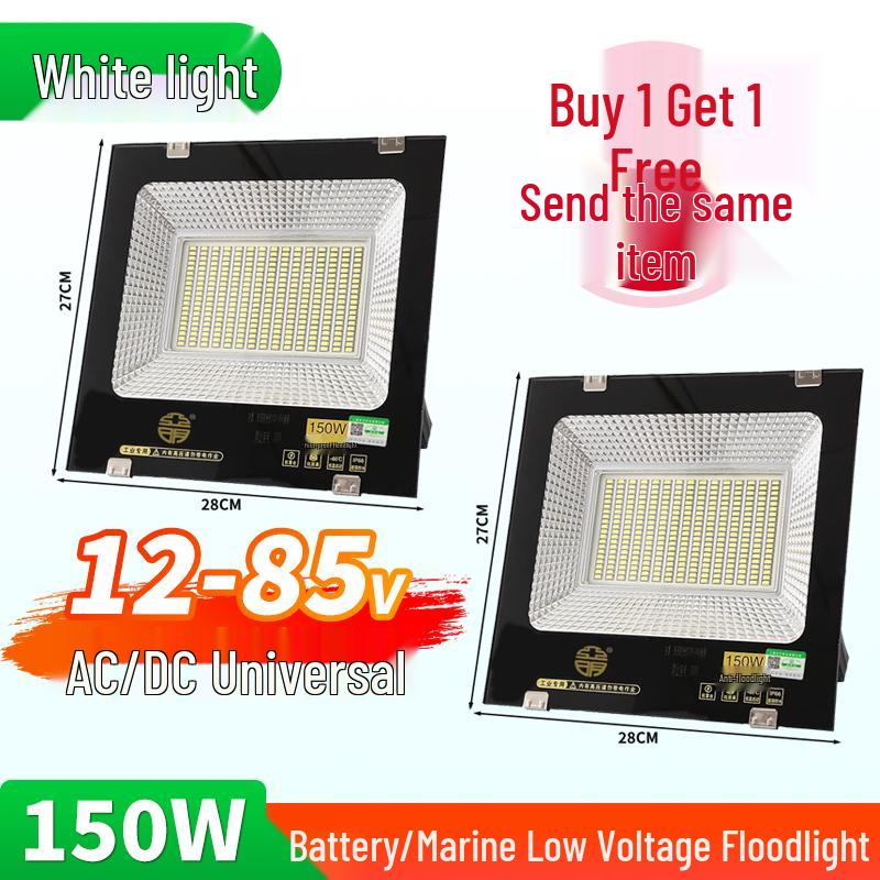 Yaming Marine LED Floodlight: 100W Outdoor Waterproof Spotlight for 12V/24V/36V DC Battery