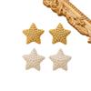 Light Luxury Personalized Minimalist Design Japanese Korean Styles Genuine Gold Plated Star Studded Explosive Earrings