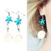 Starfish Conch Dangle Earrings Fashionable Women's Jewelry Handmade Accessories Beach Vacation Ear Rings   Decoration