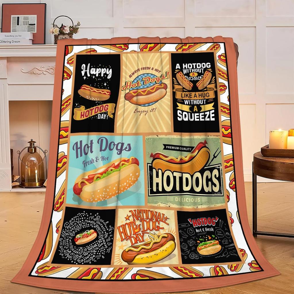 Sports Ball Pattern Throw Blanket Basketball Football Soccer Baseball Design for Kids Room Decor Gift for Him BoyGift