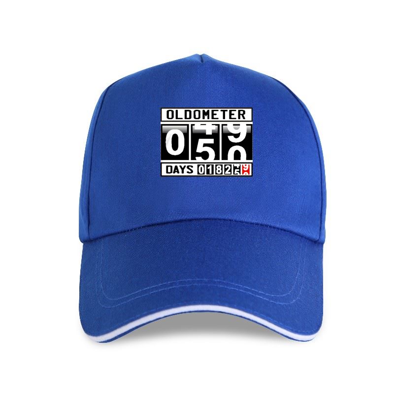 Neue Oldometer 50 Jahre alte Unisex-Baseballkappe, lustiger Gag zum 50. Geburtstag, fünfzig Jahre 18250 Tage Alter, Kilometerzähler-Design, Unisex