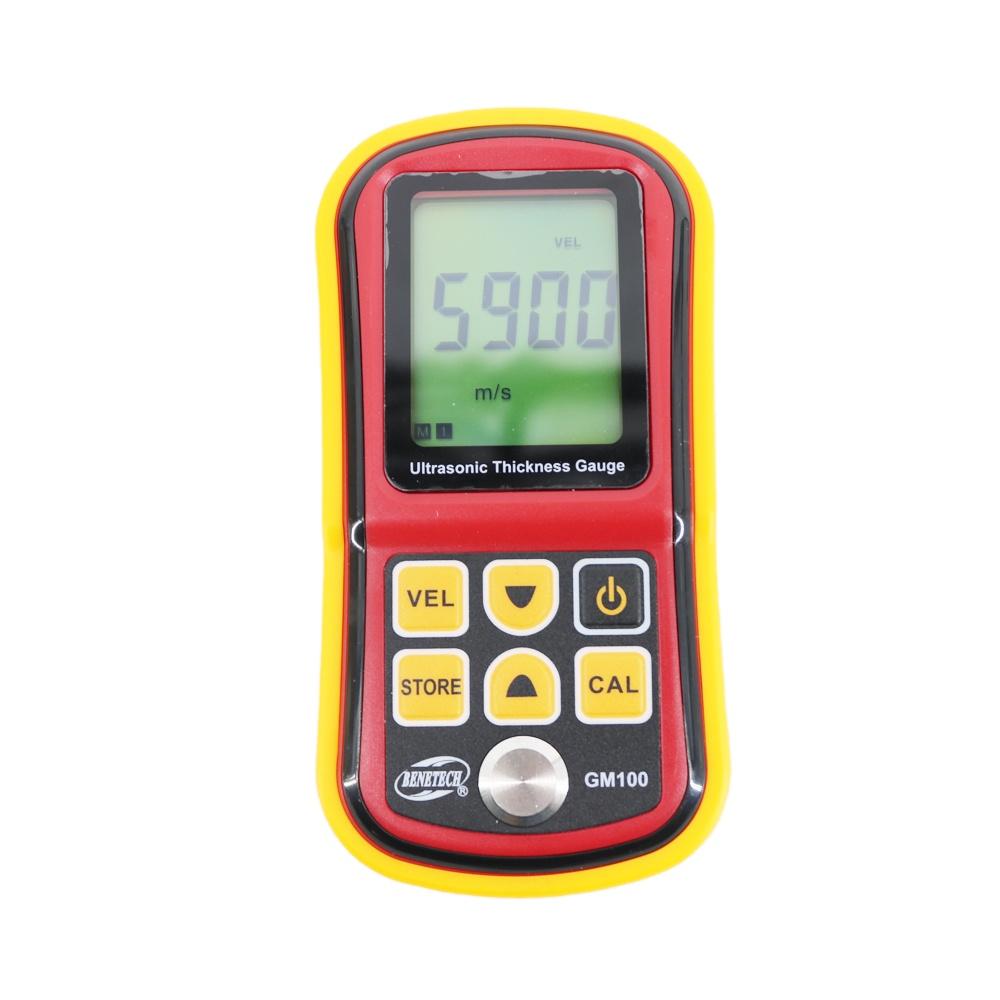 GM100 Digital Ultrasonic Thickness Meter Thickness Gauge 5MHz 1.2-220mm 1.2-225.0mm(Steel)