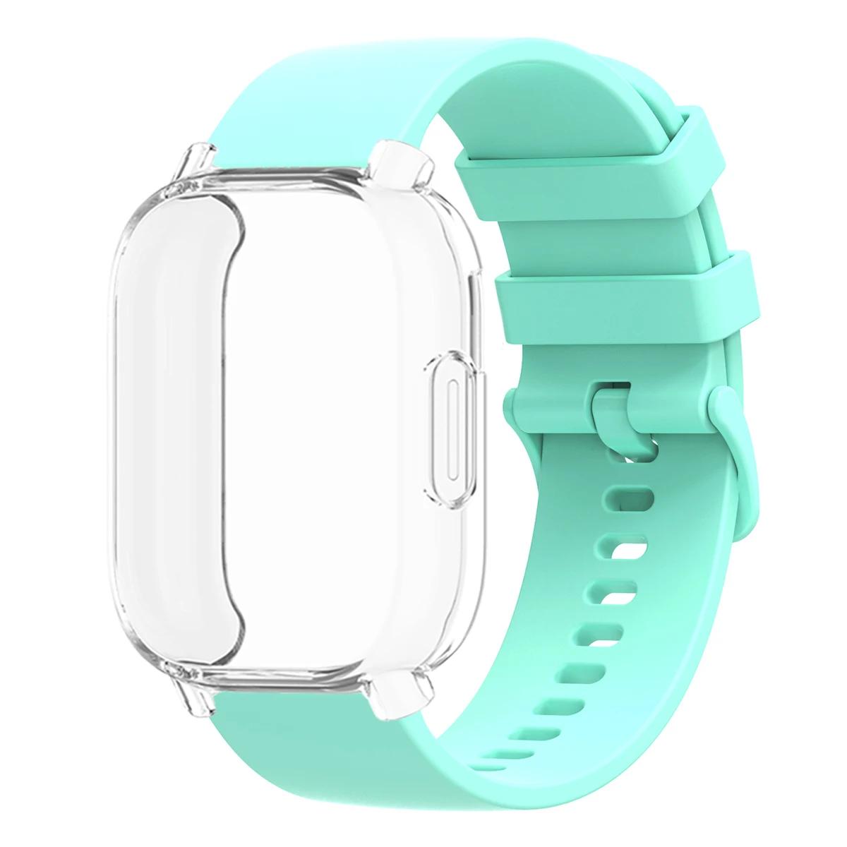 

Silicone Strap+Protector Case For Xiaomi Redmi Watch 5 active/5 Lite Full Cover Screen TPU Shell and Breathable Soft Sport Band for Watch 5 Lite