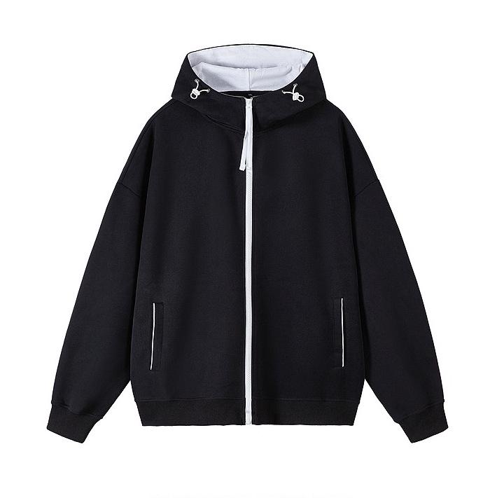 Men s Trendy Color Block Zipper Hoodie - Autumn/Winter Collection M