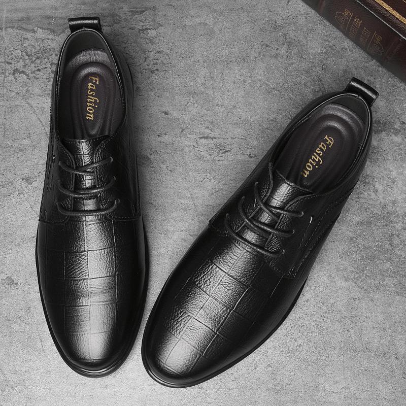 

Мужская кожаная обувь Деловая обувь На все случаи жизни Повседневная обувь Обувь Износостойкая Мужская клетчатая полосатая кожаная повседневная обувь 45 чёрный